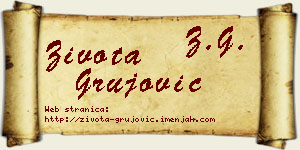 Života Grujović vizit kartica